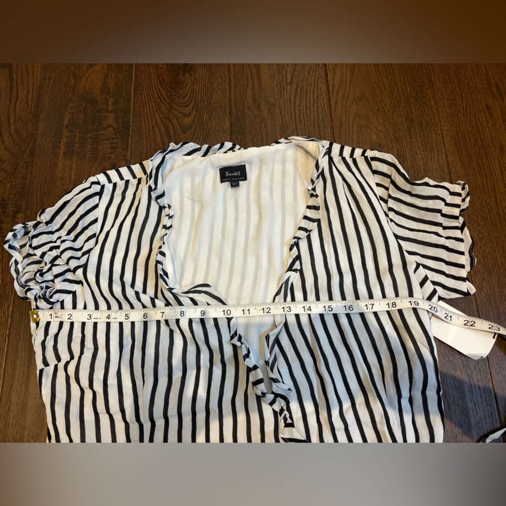 Bardot Aide Striped Midi Wrap Dress Women’s Size Large - Picture 13 of 16